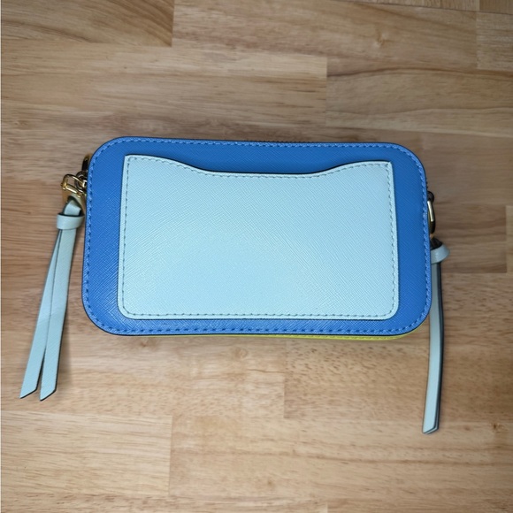 Marc Jacobs Blue and Neon Green Snapshot Crossbody Bag with Matching Cardholder - Picture 6 of 13